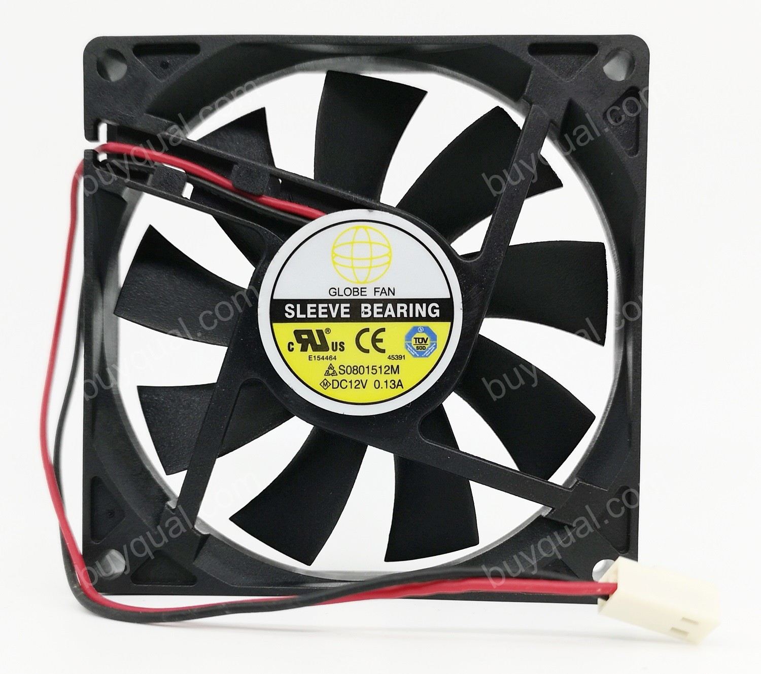 GLOBE S0801512M 12V 0.13A 2wires Cooling Fan