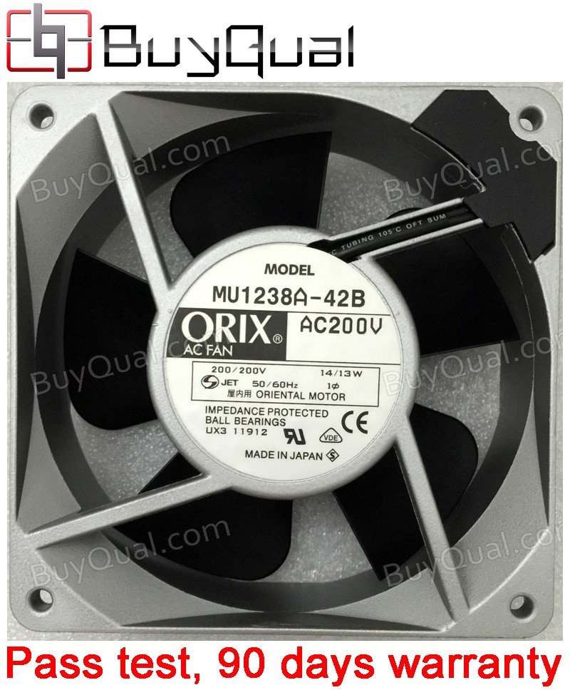 ORIX MU1238A-42B 200V 0.12/0.11A 14/13W Cooling Fan - 3 wires Plug
