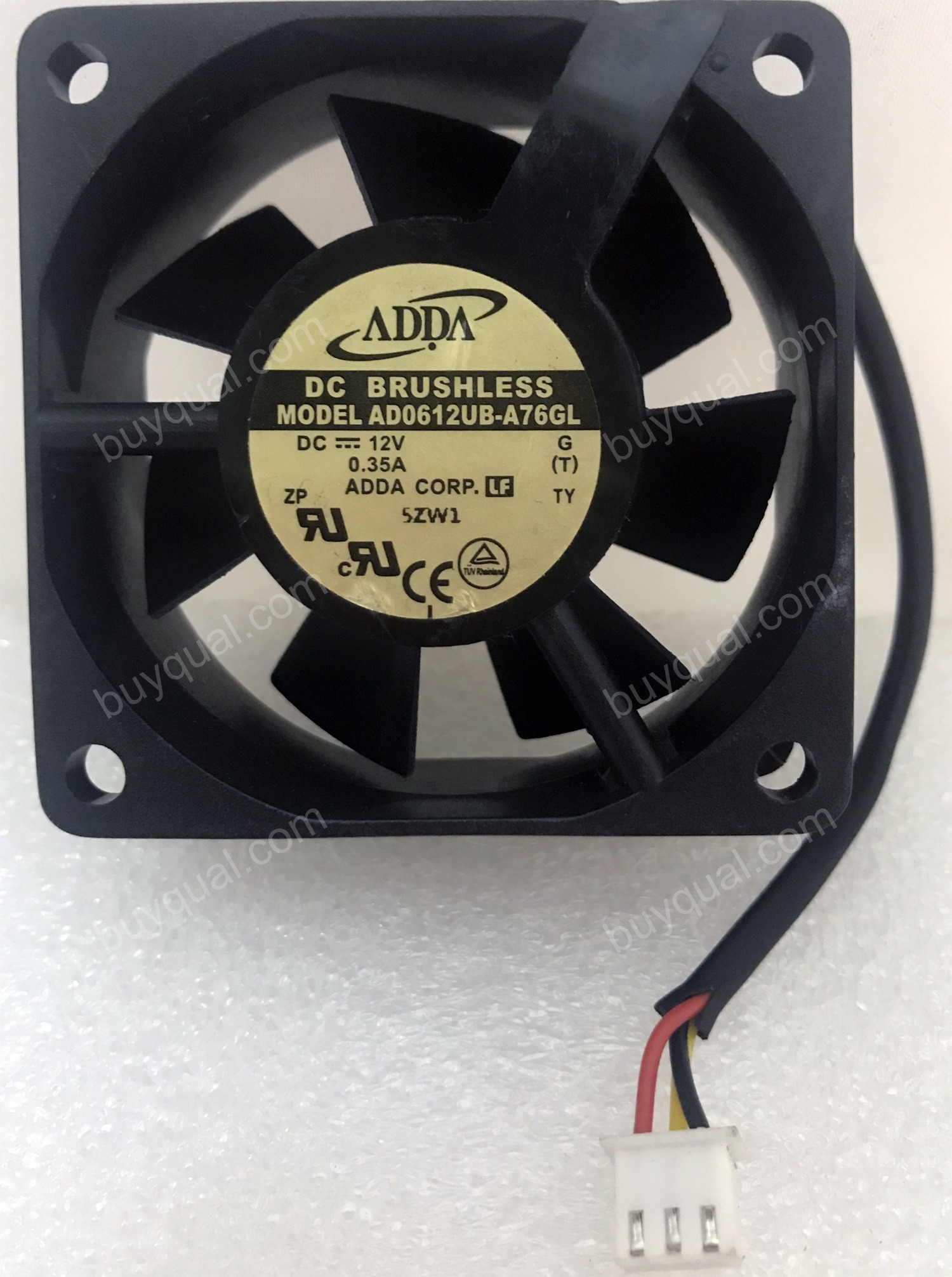 ADDA AD0612UB-A76GL 12V 0.35A 3wires Cooling Fan - Used