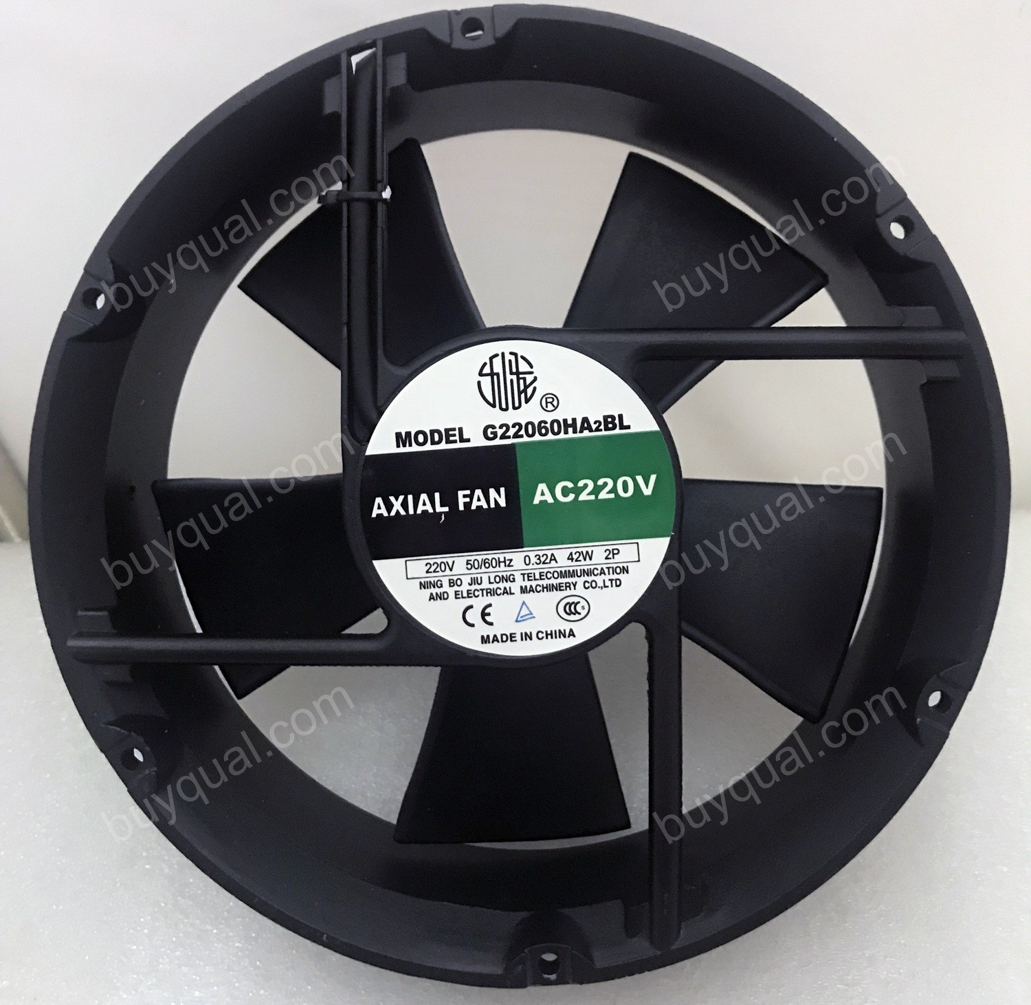 JiuLong G22060HA2BL G22060HA2BT-C 220V 42W 40W 2 wires Cooling Fan - New