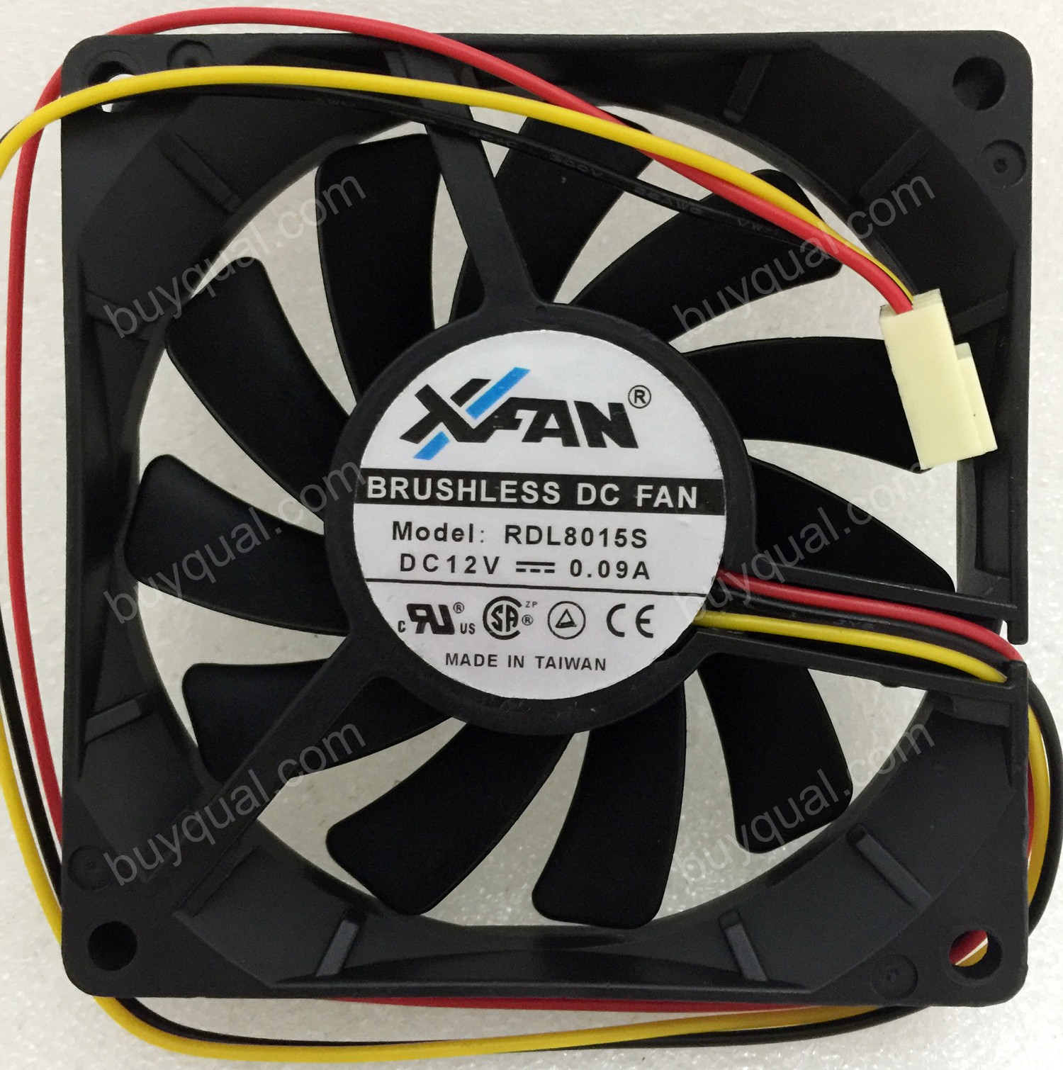 XFAN RDL8015S 12V 0.09A 3wires Cooling Fan