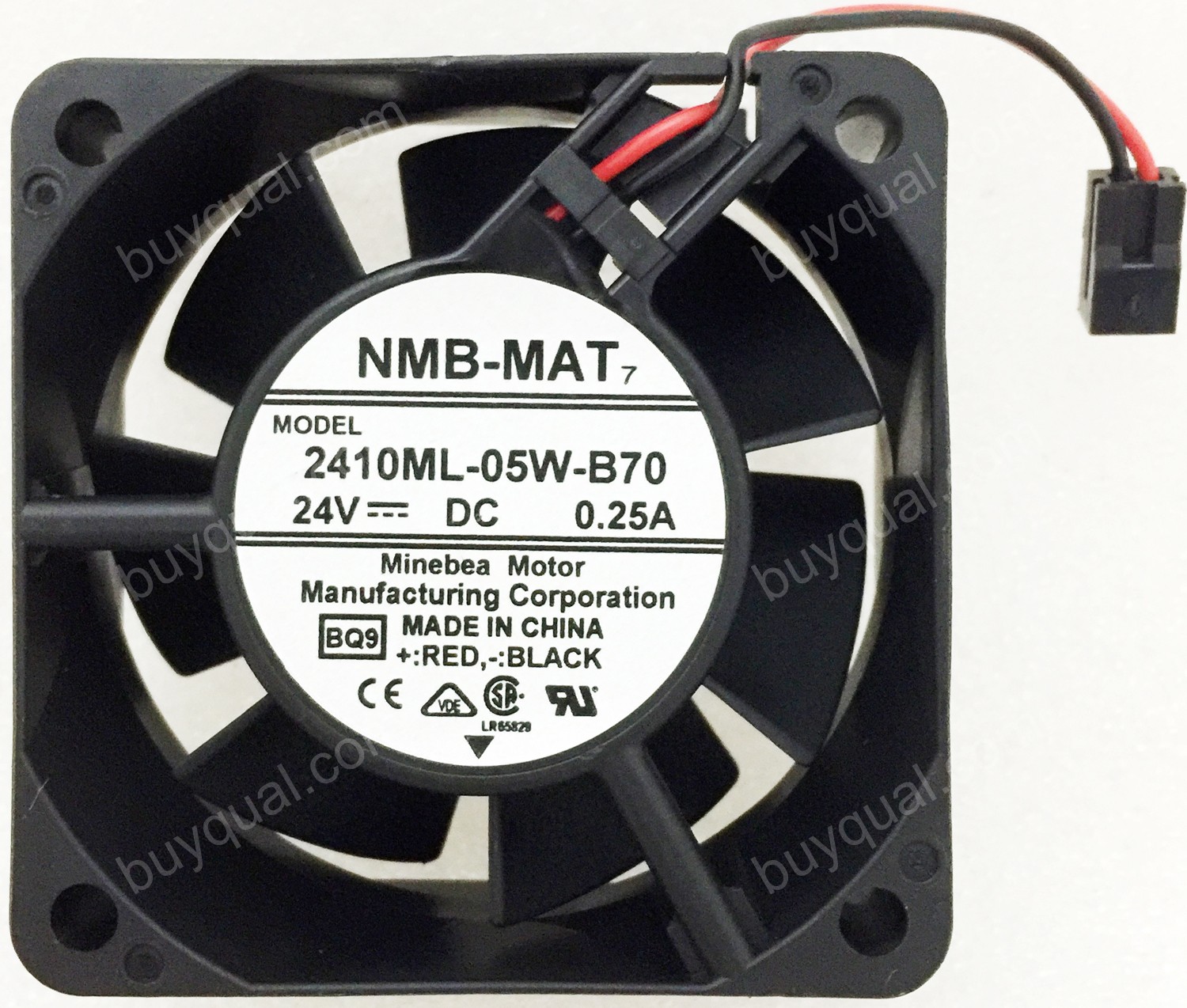NMB 2410ML-05W-B70 24V 0.25A 2wires Cooling Fan - Original New With Special Connector
