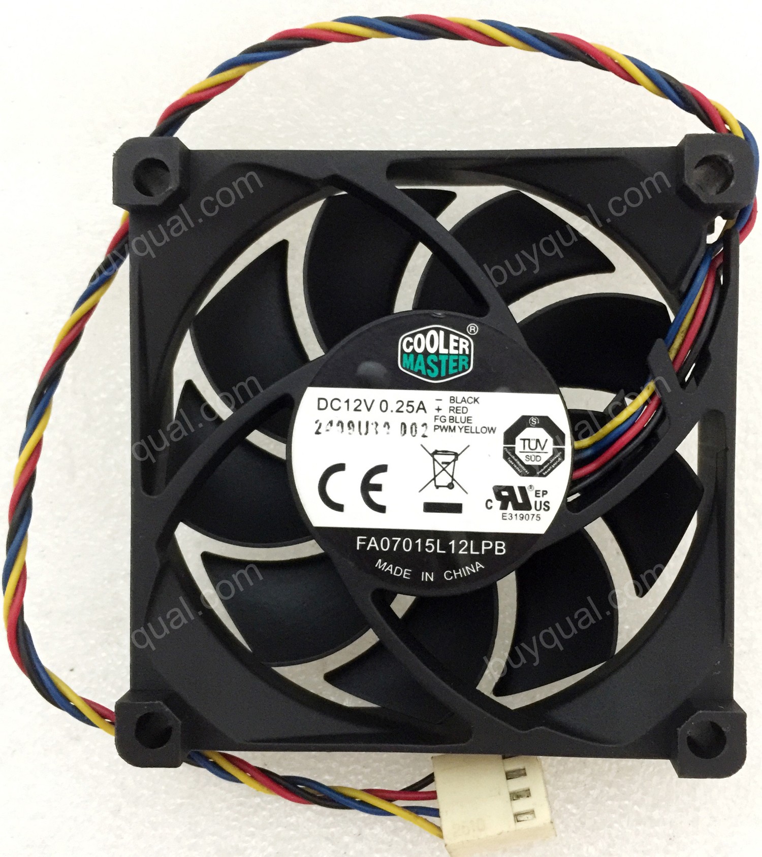 COOL MASTER FA07015L12LPB 12V 0.25A 4 wires Cooling Fan - Used