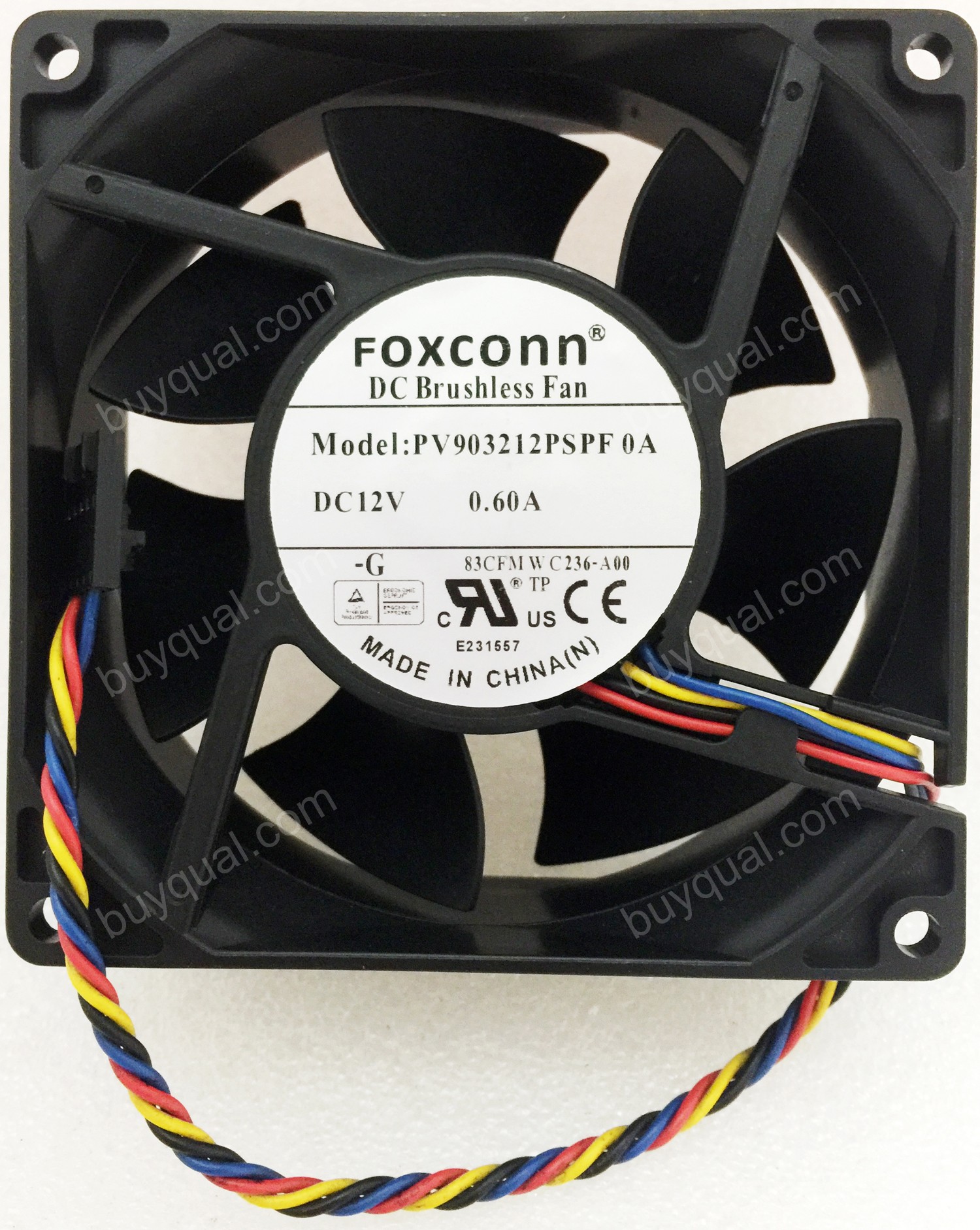 FOXCONN PV903212PSPF 0A 0B PV903212PSPF0A PV903212PSPF0B 12V 0.60A 4wires cooling fan