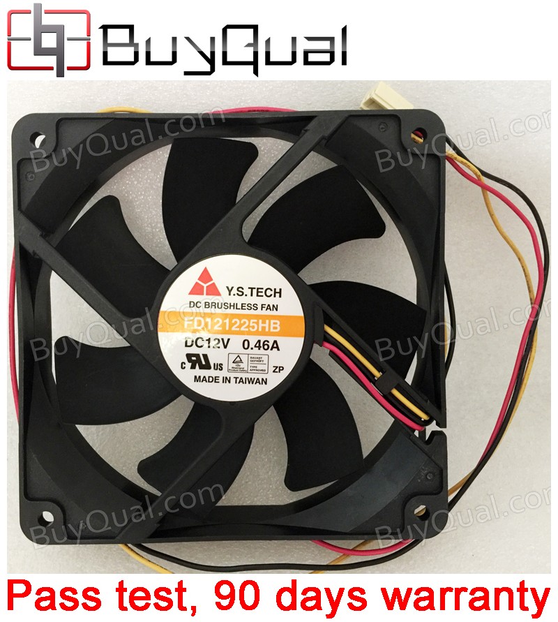 Y.S.TECH FD121225HB 12V 0.46A 3wires Cooling Fan