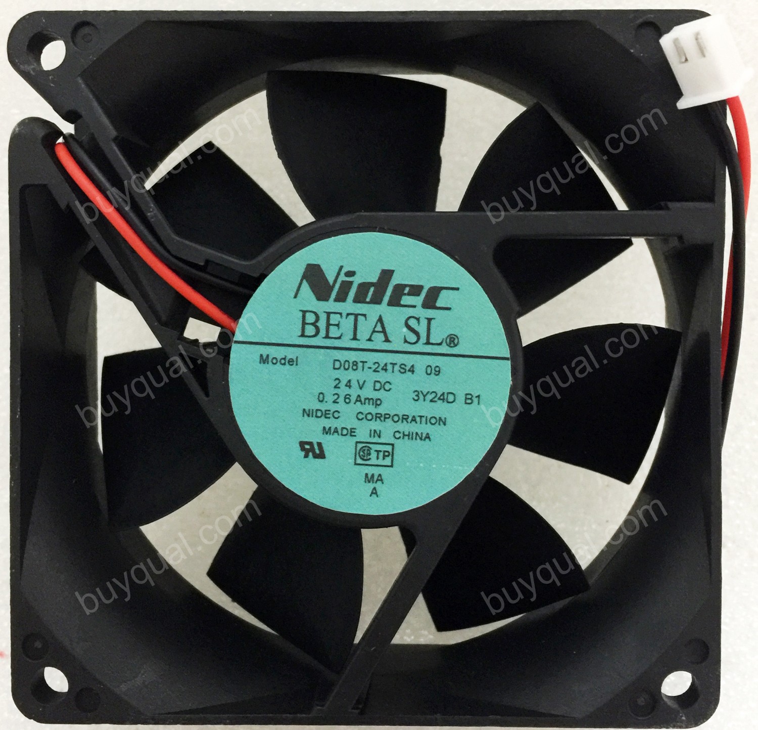 Nidec D08T 24TS4 24V 0.26A 0.22A 2wires cooling fan