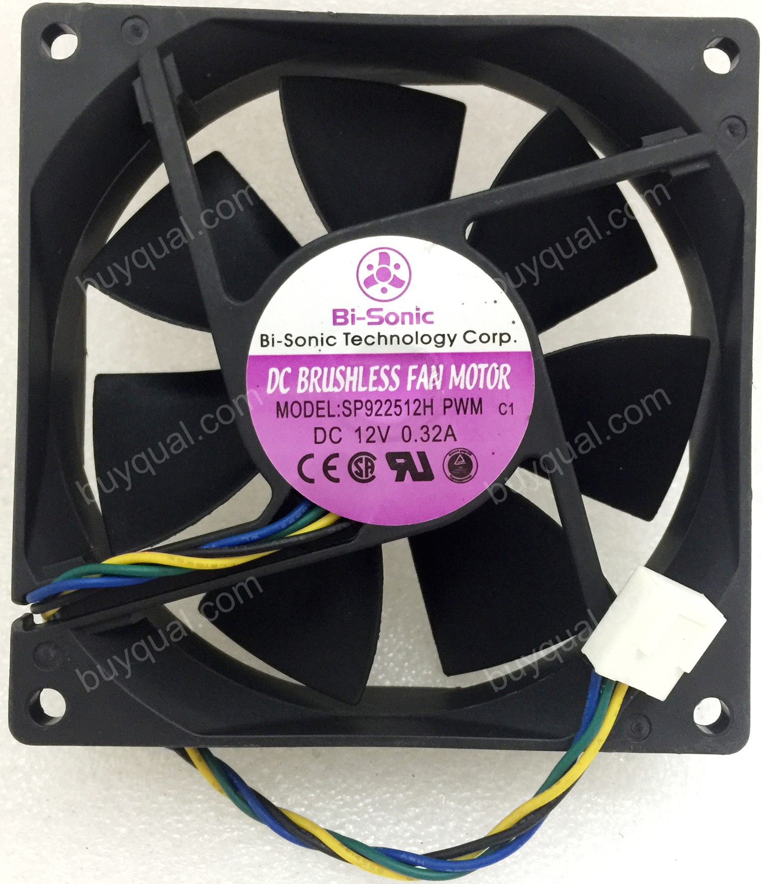 Bi-sonic SP922512H PWM 12V 0.32A 4wires cooling fan