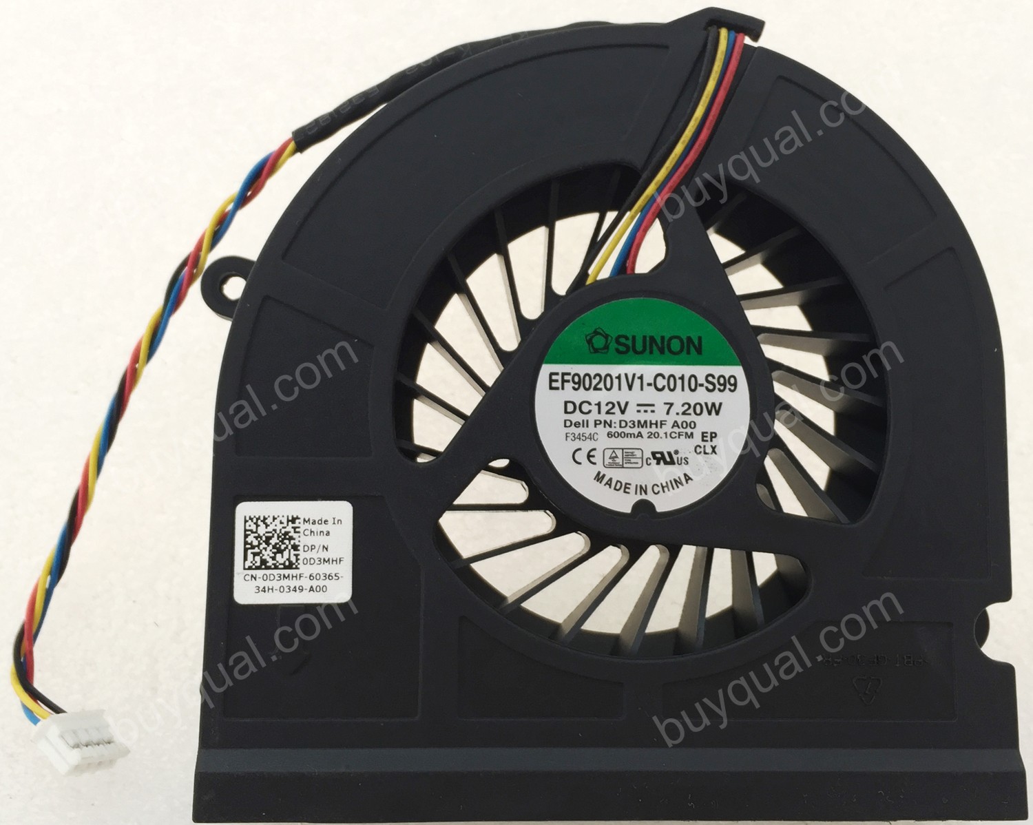 SUNON EF90201V1-C010-S99 12V 7.20W 4 wires Cooling Fan