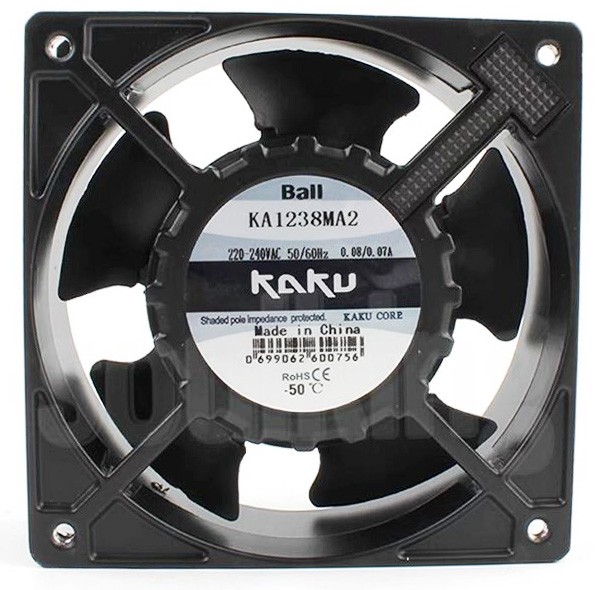 KAKU KA1238MA2 220-240V 0.08/0.07A 2wires Cooling Fan 