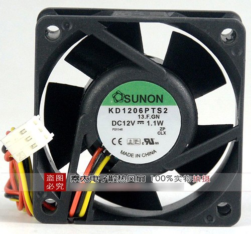 SUNON KD1206PTS2 12V 1.1W 3wires Cooling Fan