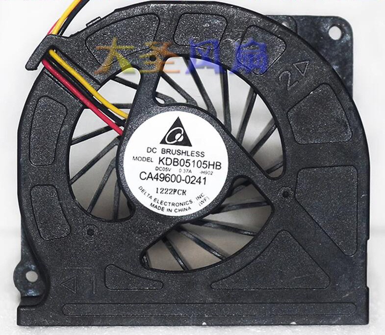 DELTA KDB05105HB 5V 0.37A 3wires Cooling Fan
