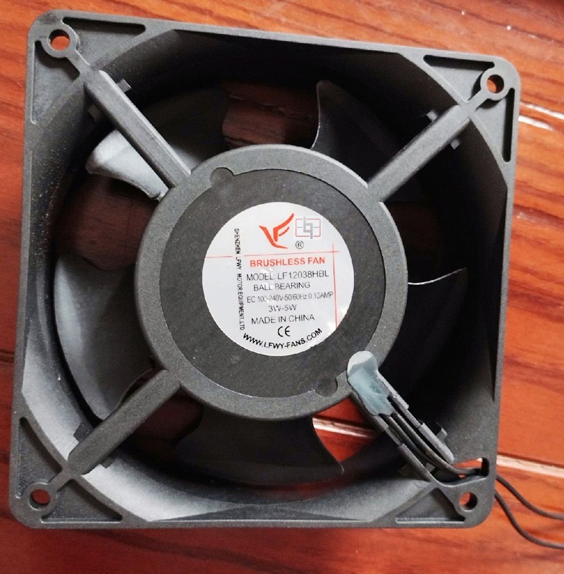 LIFENG LF12038HBL 220V 0.12A 2wires Cooling Fan 
