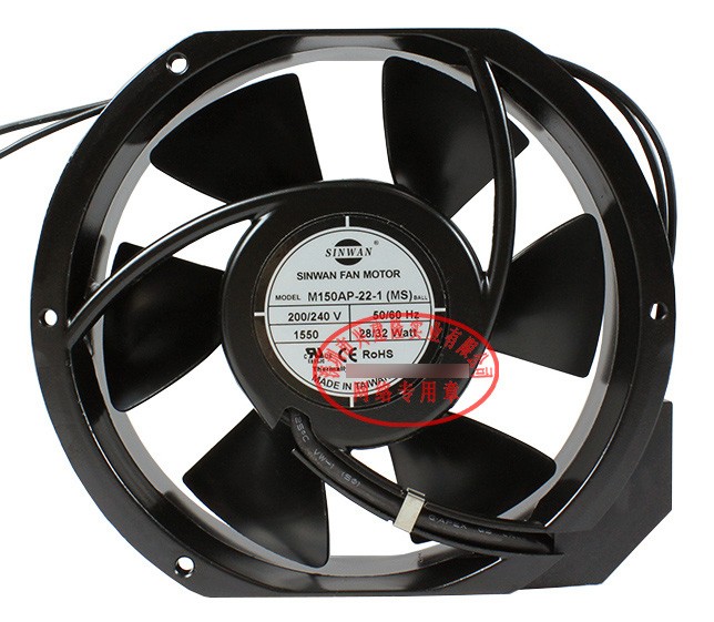 SINWAN M150AP-22-1 (MS) 220/240V 28/32W 2wires Cooling Fan 
