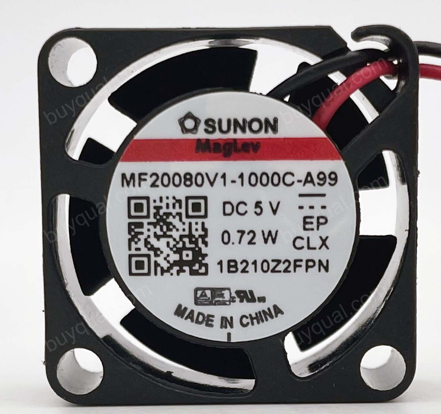 SUNON MF20080V1-1000C-A99 5V 0.72W 2wires Cooling Fan 