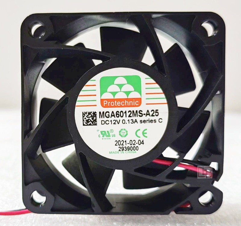MAGIC MGA6012MS-A25 12V 0.13A 2wires Cooling Fan 