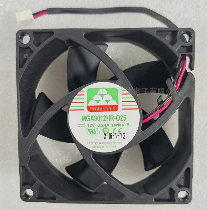 MAGIC MGA8012HR-025 MGA8012HR-O25 12V 0.24A 2wires Cooling Fan 