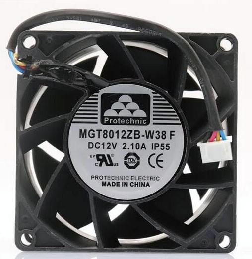 Protechnic MGT0812ZB-W38 12V 2.10A 4wires Cooling Fan