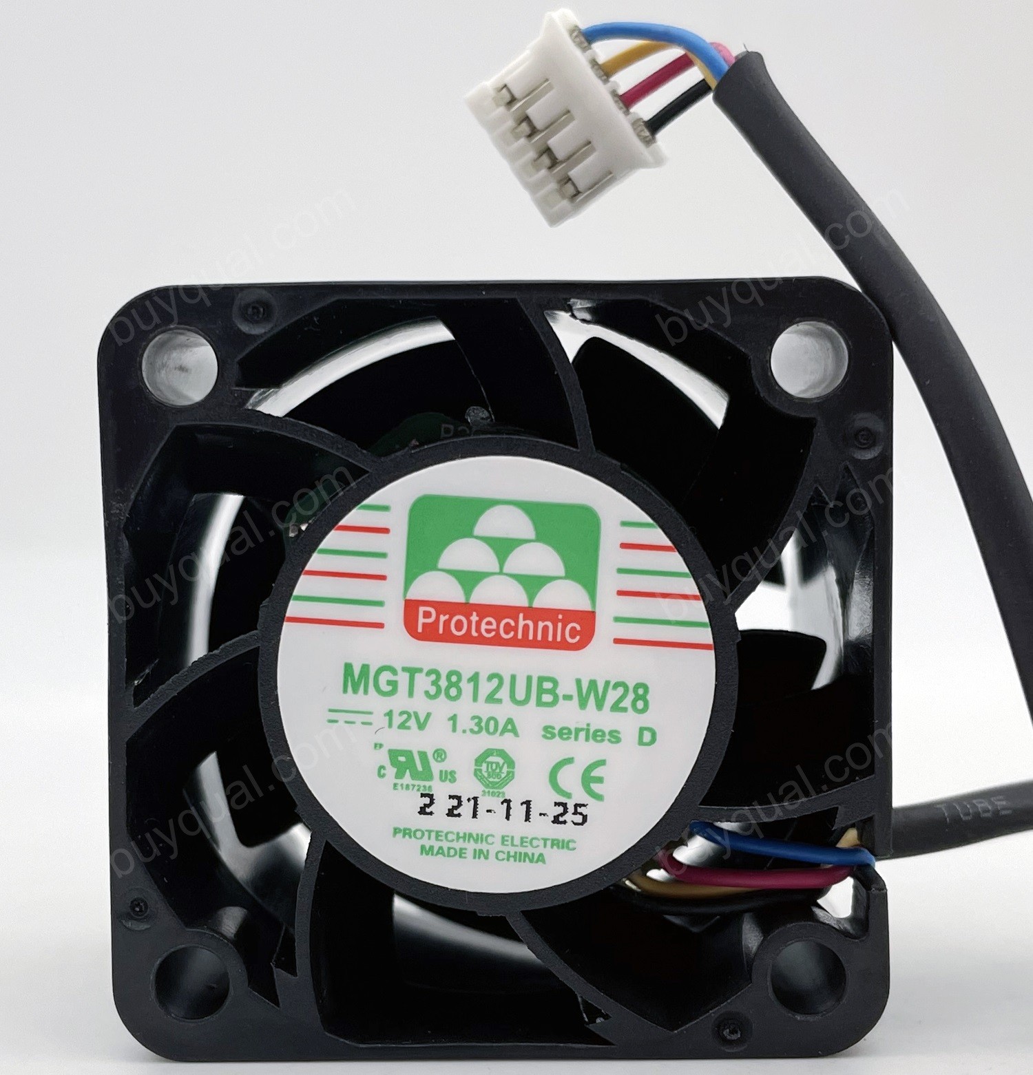 Protechnic MGT3812UB-W28 12V 1.30A 4wires Cooling Fan