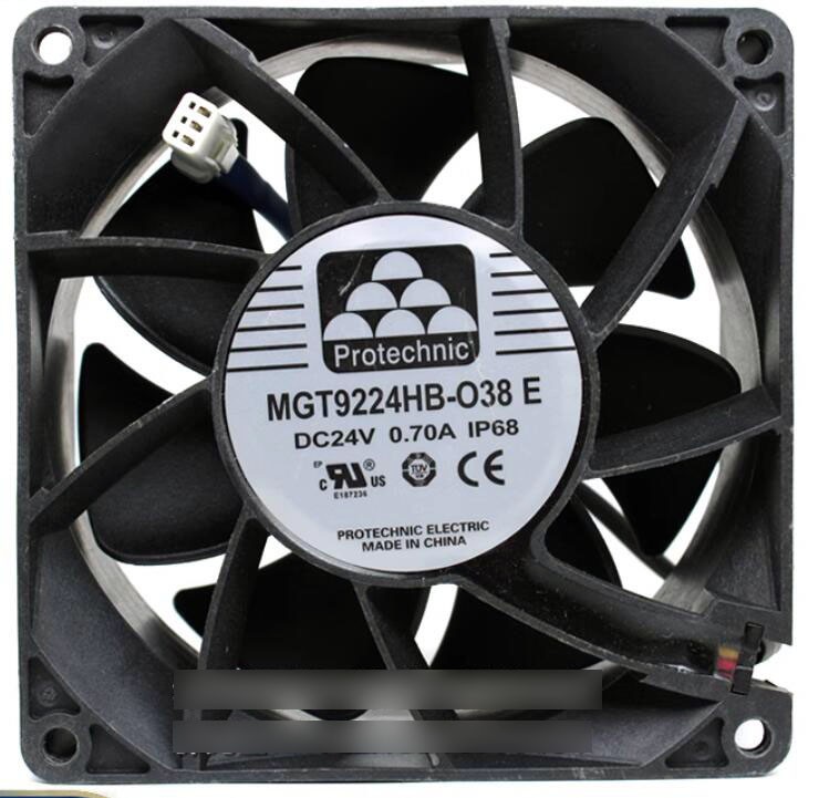 Protechnic MGT9224HB-O38 MGT9224HB-038 24V 0.70A 4wires Cooling Fan