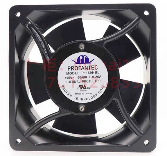 PROFANTEC P1189HBL 115V 0.26A 2wires Cooling Fan