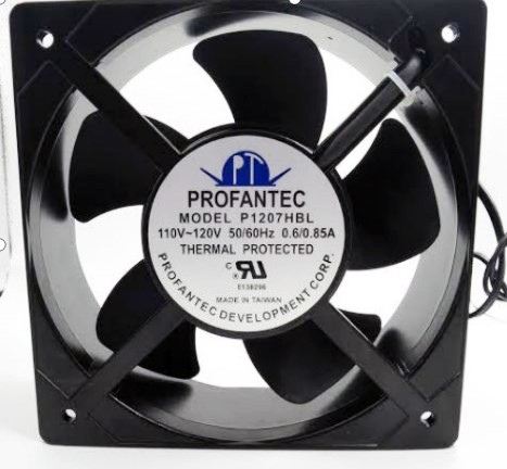 PROFANTEC P1207HBL 110-120V 0.60/0.85A 2wires Cooling Fan 