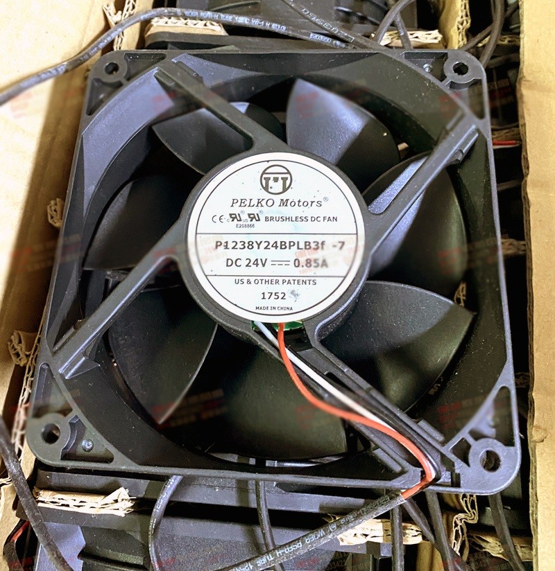 PELKO Motors P1238Y24BPLB3f-7 24V 0.85A 3wires Cooling Fan 
