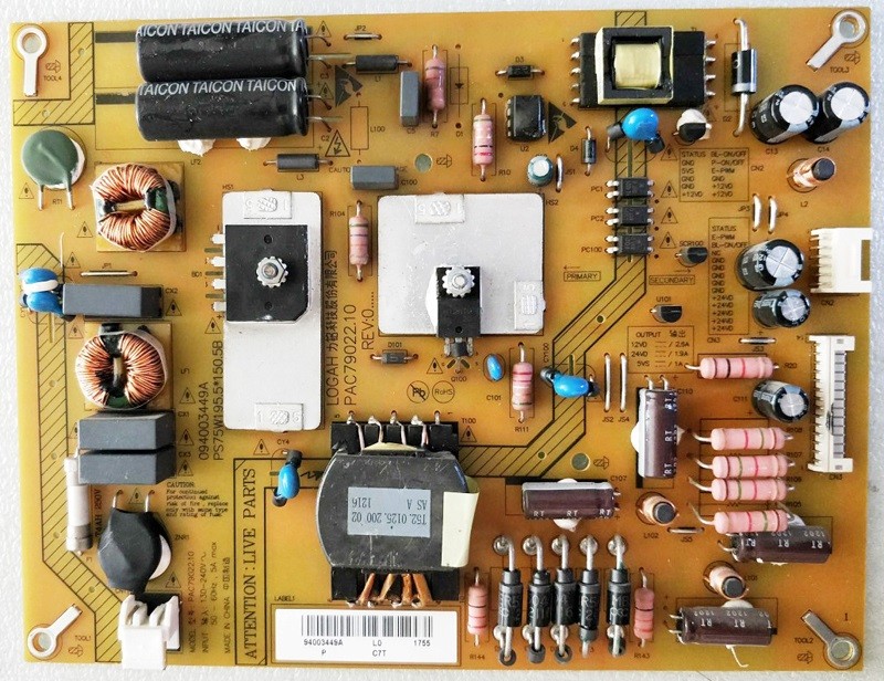 Haier PAC79022.10 094003449A Power Supply Board for LE39A70W