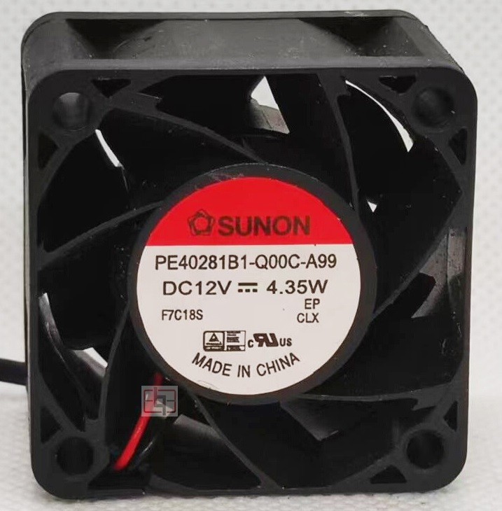 SUNON PE40281B1-Q00C-A99 12V 4.35W 2wires cooling fan