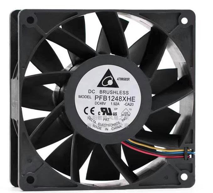 Delta PFB1248XHE-CA20 48V 1.92A 4wires Cooling Fan