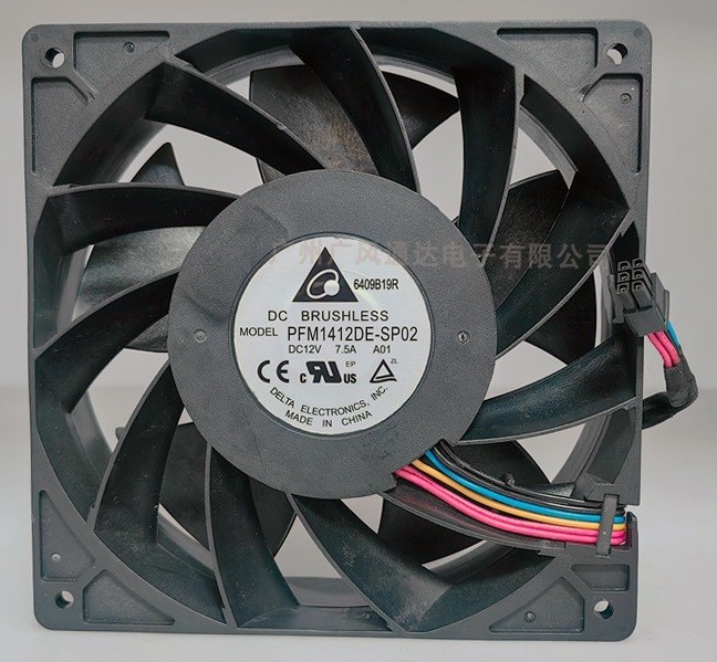 Delta PFM1412DE PFM1412DE-SP02 -DF25 12V 7.5A /12V 5.04A 4wires Cooling Fan - Picture need