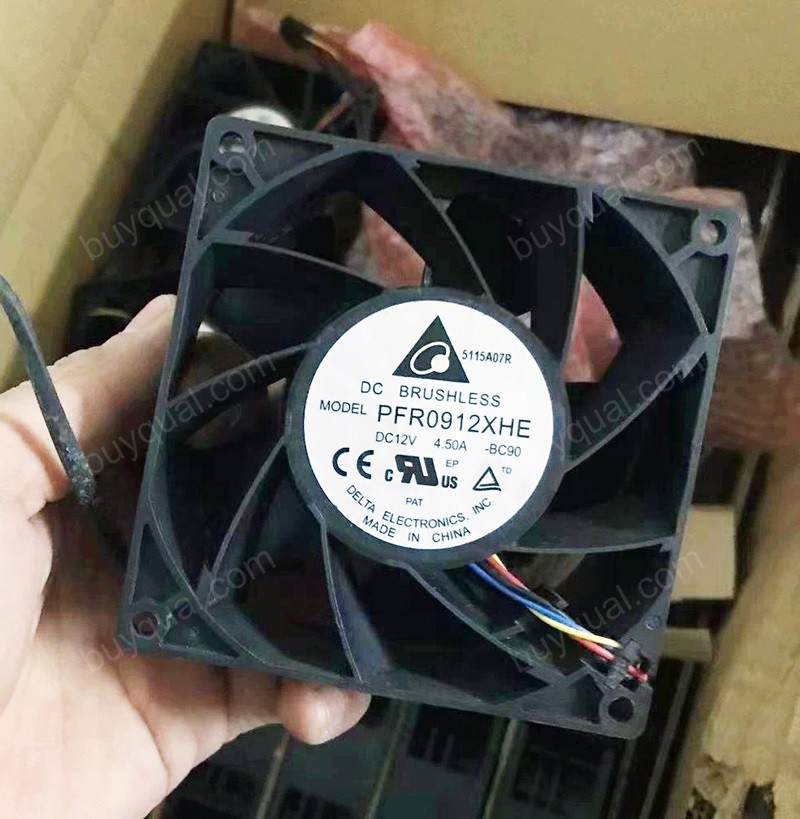 Ventilateur PC Delta PFR0912XHE 9cm 12V 4.5A 4 Broches - NEUF Pour Refroidissement