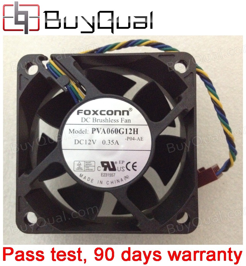 FOXCONN PVA060G12H 12V 0.35A 4wires Cooling Fan
