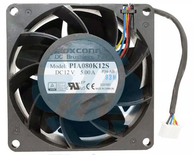 Foxconn PIA080K12S 12V 5.00A 4wires Cooling Fan