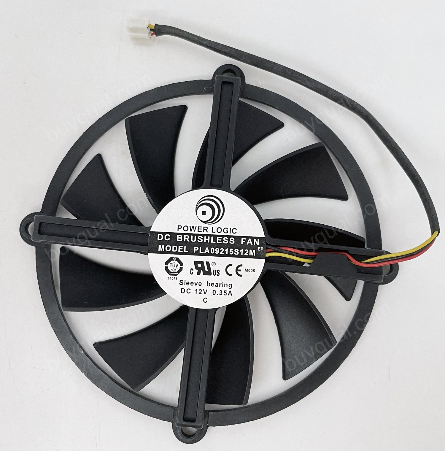 POWER LOGIC PLA09215S12M 12V 0.35A 2wires Cooling Fan