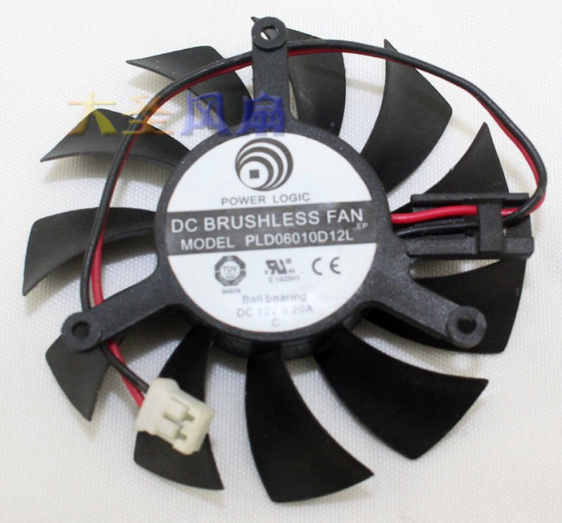 POWER LOGIC PLD06010D12L 12V 0.20A 2wires Cooling Fan