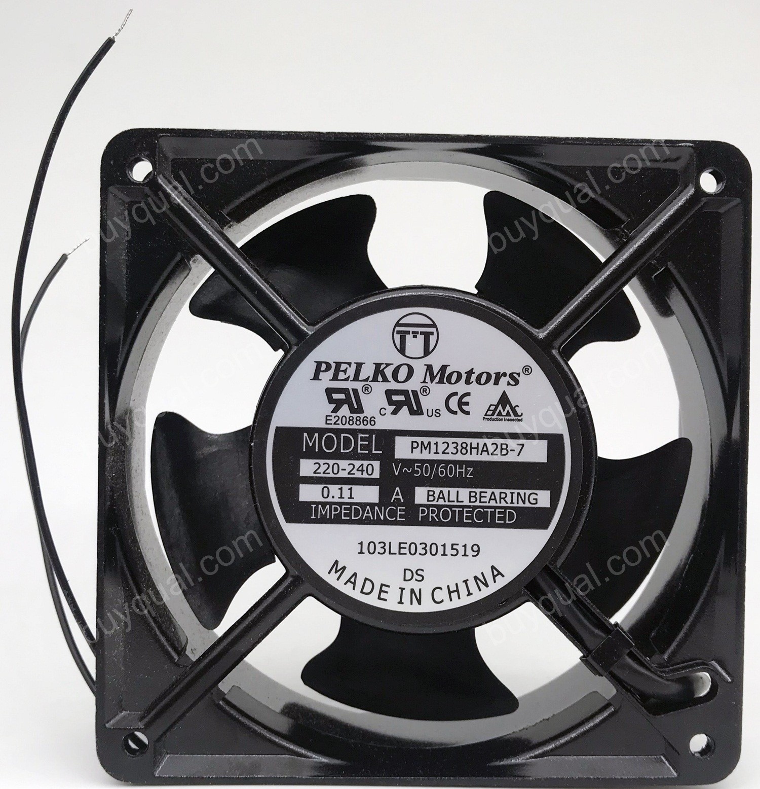 PELKO Motors PM1238HA2B-7 220/240V 0.11A 2wires Cooling Fan