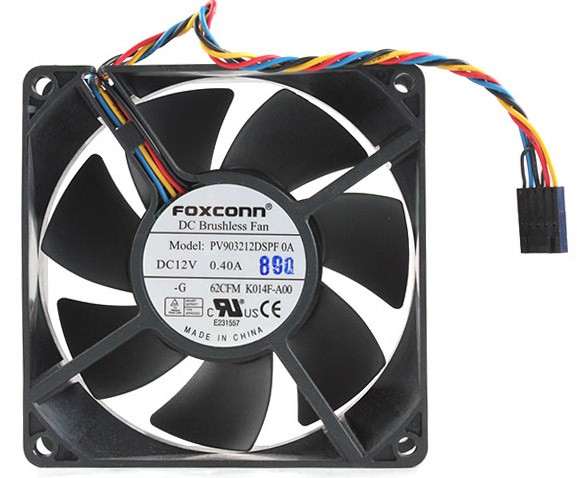 FOXCONN PV903212DSPF 0A 12V 0.4A 4wires Cooling Fan