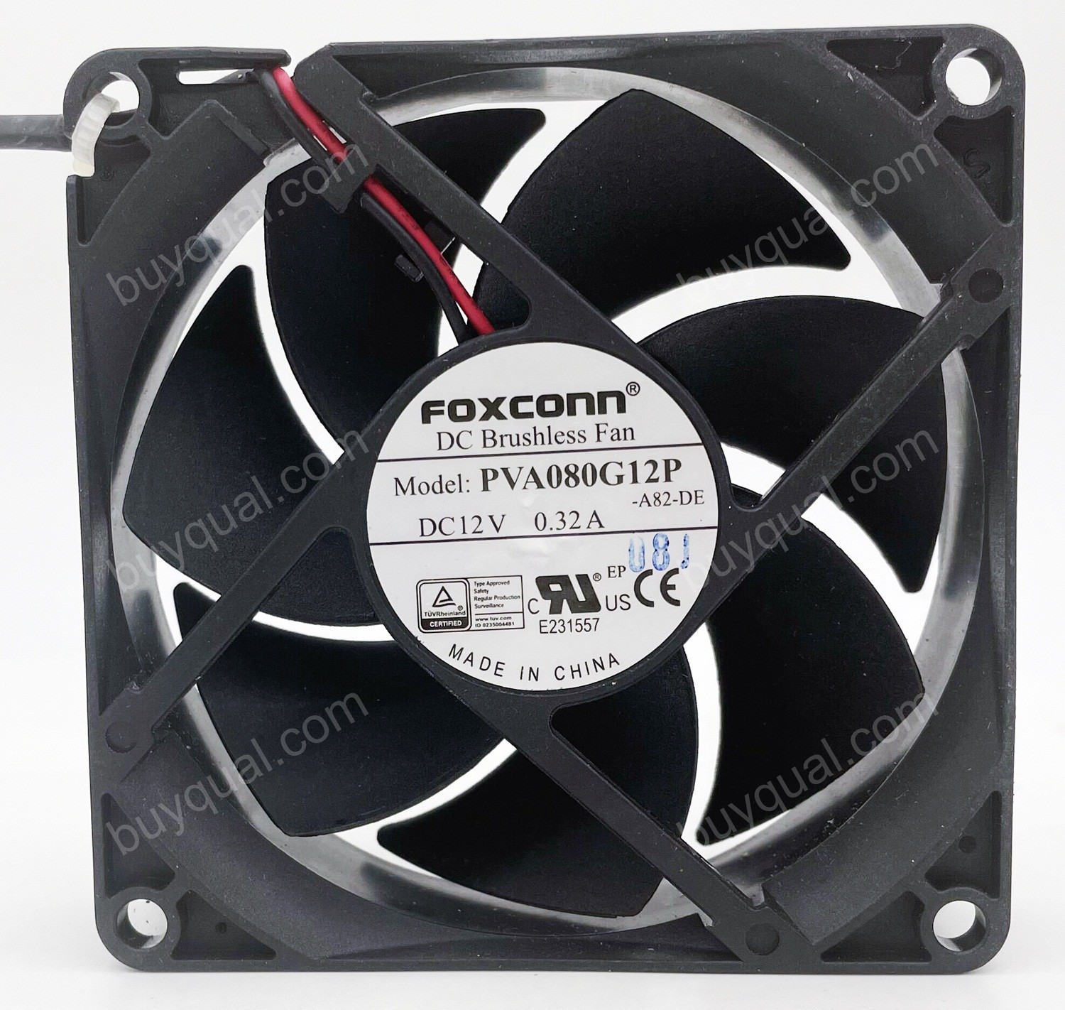 FOXCONN PVA080G12P 12V 0.32A 2wires Cooling Fan