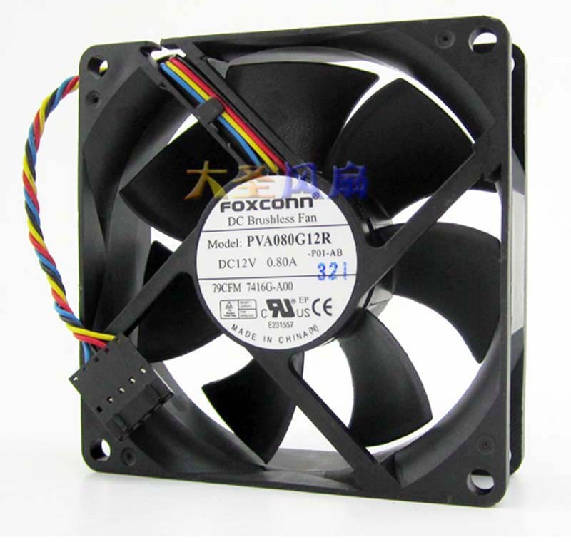 FOXCONN PVA080G12R 12V 0.80A 4wires cooling fan
