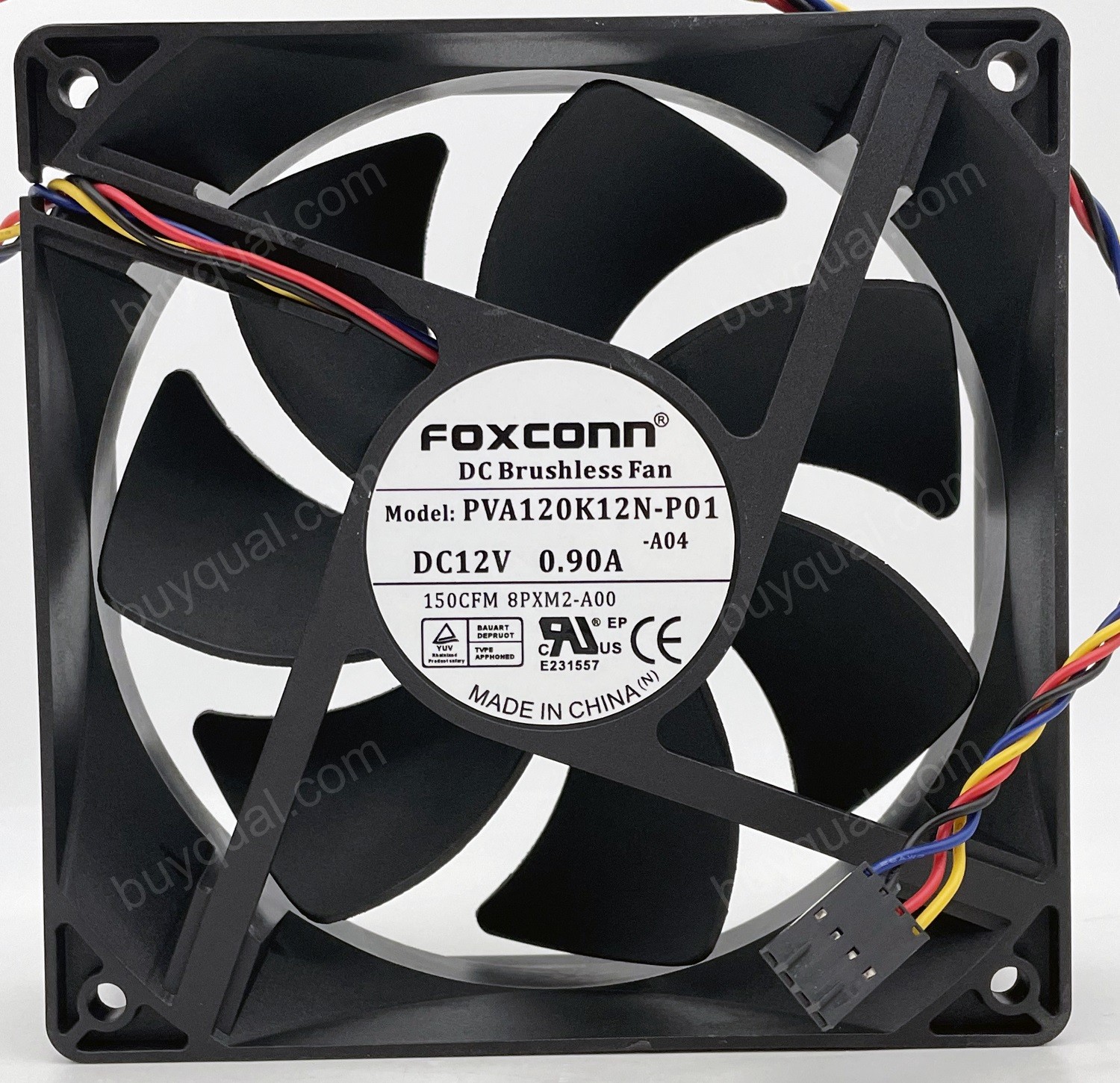 FOXCONN PVA120K12N-P01 12V 0.90A 4wires Cooling Fan