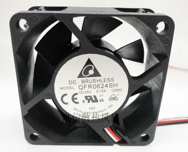 Delta QFR0624SH 24V 0.15A 3wires Cooling Fan