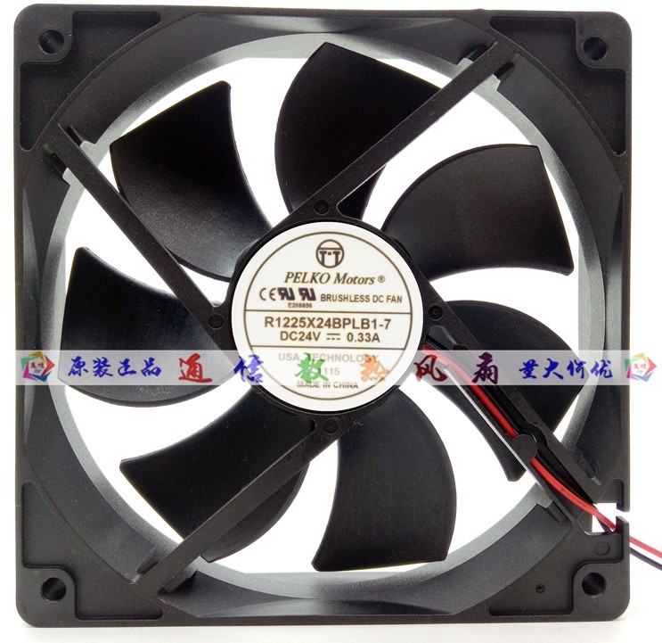 PELKO Motors R1225X24BPLB1-7 24V 0.33A 2wires Cooling Fan