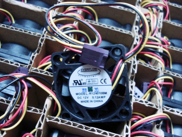 EVERFLOW R124010BM 12V 0.12A 3wires 4wires Cooling Fan