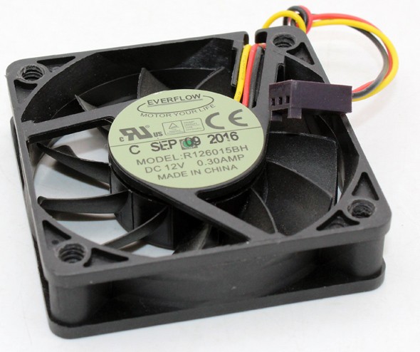 EVERFLOW R126015BH 12V 0.30A 3wires Cooling Fan 