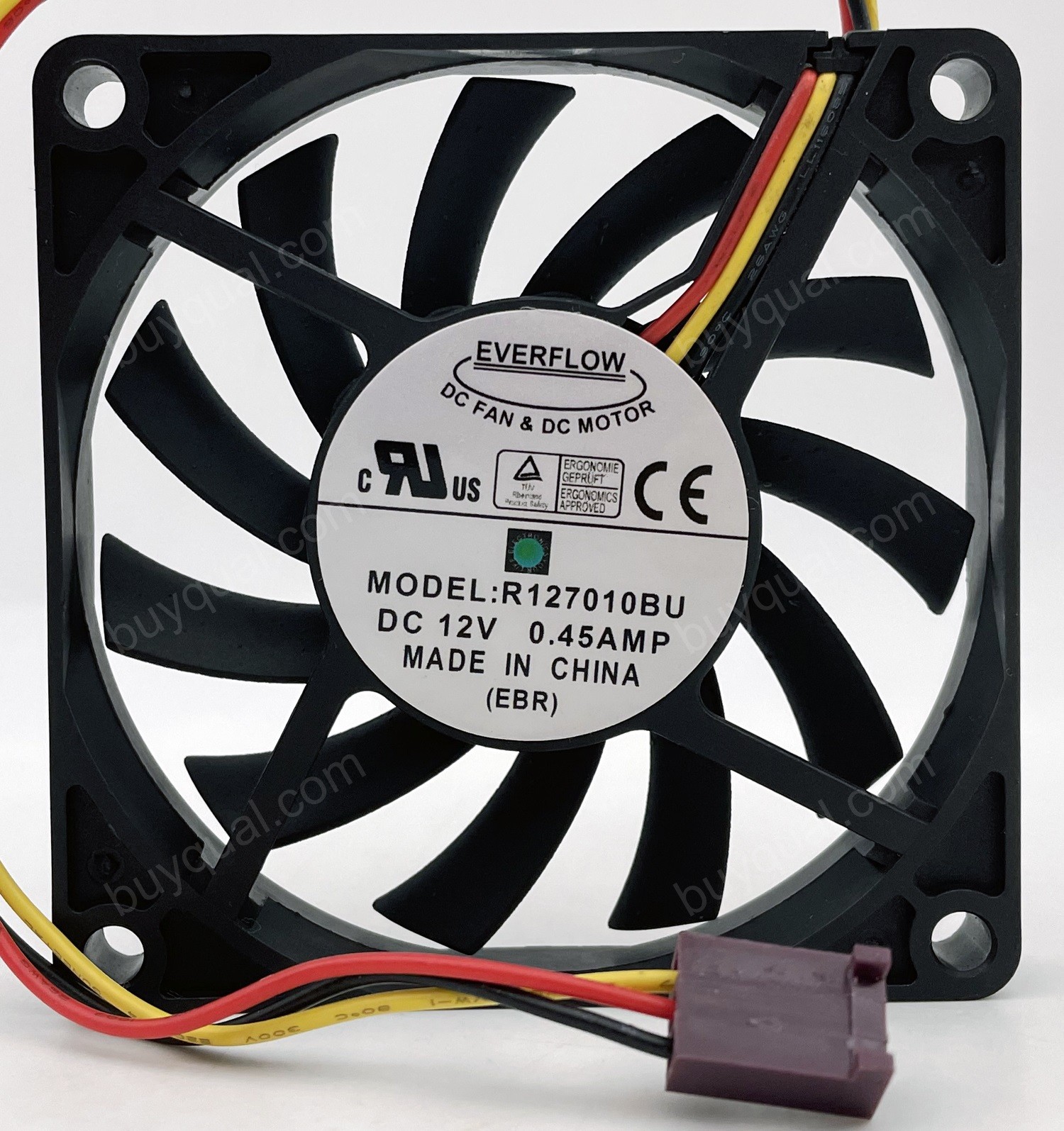 EVERFLOW R127010BU 12V 0.45A 3 wires Cooling Fan