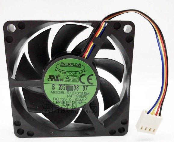 EVERFLOW R127015SM 12V 0.15A 4wires Cooling Fan