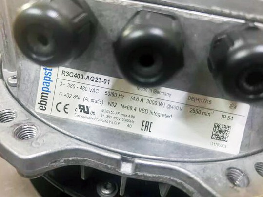 Ebmpapst R3G400-AQ23-01 380V Cooling Fan 