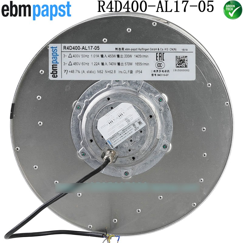 Ebmpapst R4D400-AL17-05 M4D110-GF 400V 1.01/1.22A Cooling Fan - Original New
