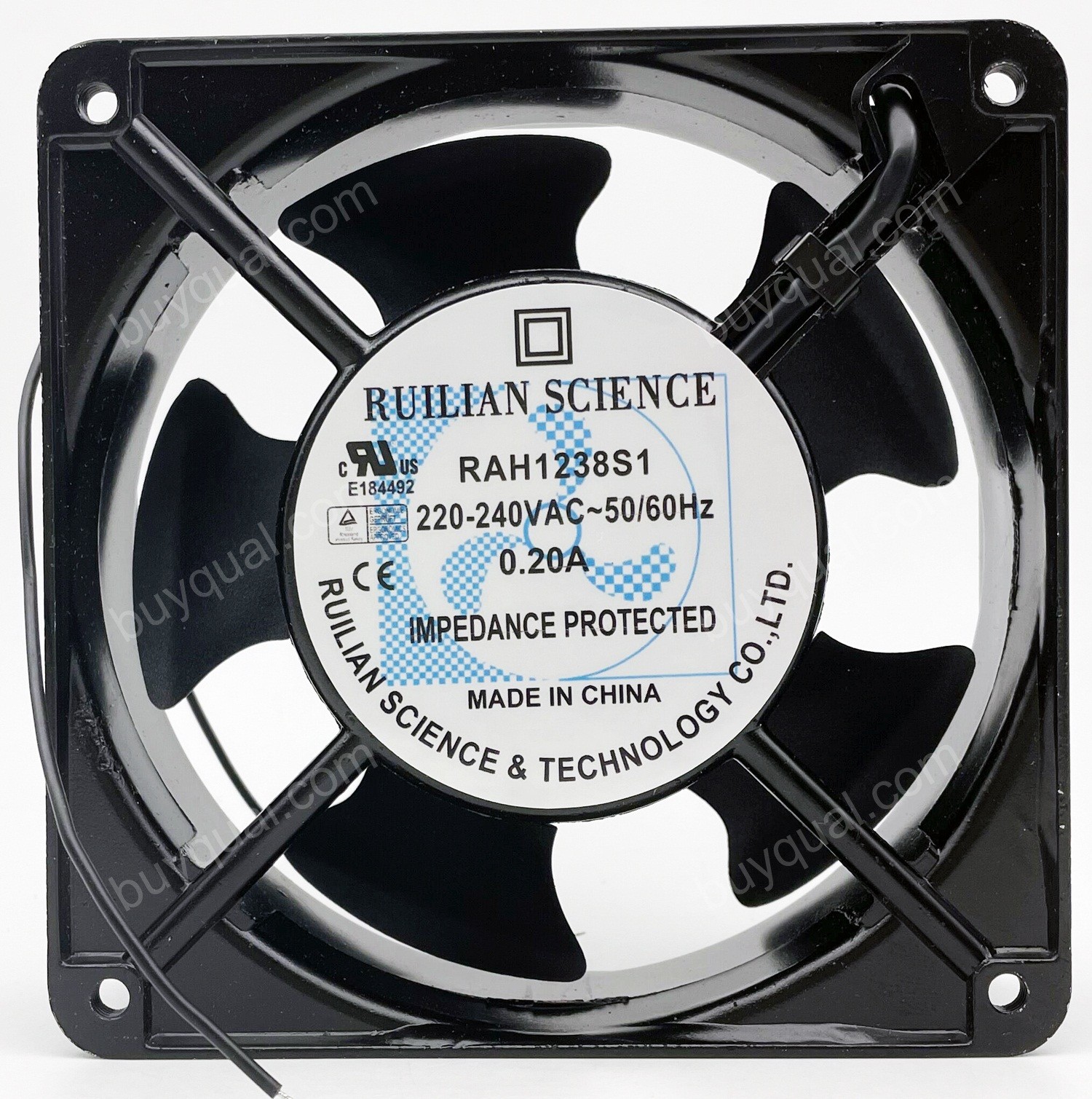 XINRUILIAN RAH1238S1 220/240V 0.20A 2wires Cooling Fan
