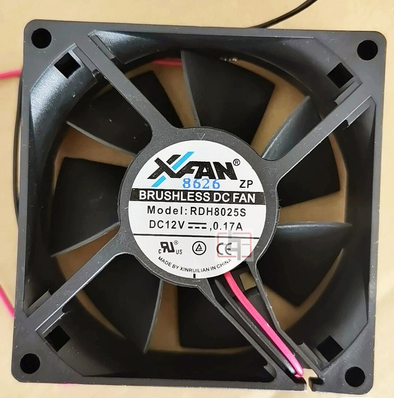 RUILIAN RDH8025S 12V 0.17A 2wires cooling Fan